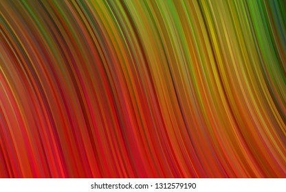 Light Green, Red vector pattern with curved circles. Colorful illustration in abstract marble style with gradient. The best blurred design for your business.