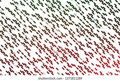 Light Green, Red vector pattern with narrow lines. Blurred decorative design in simple style with lines. Backdrop for TV commercials.