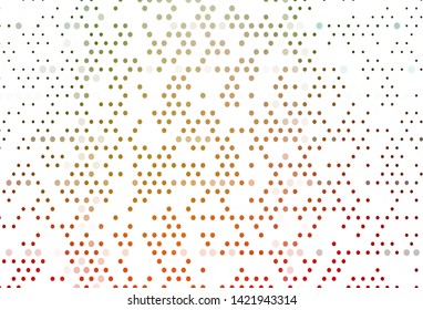 Light Green, Red vector pattern with spheres. Modern abstract illustration with colorful water drops. Pattern for ads, leaflets.