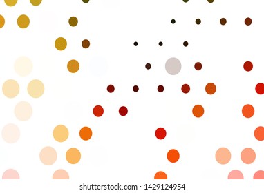 Light Green, Red vector pattern with spheres. Illustration with set of shining colorful abstract circles. Design for business adverts.