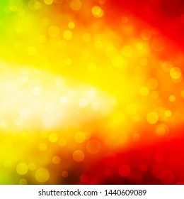 Light Green, Red vector pattern with circles. Abstract illustration with colorful spots in nature style. Design for your commercials.