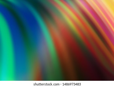 Light Green, Red vector pattern with lava shapes. Colorful illustration in abstract marble style with gradient. Marble design for your web site.