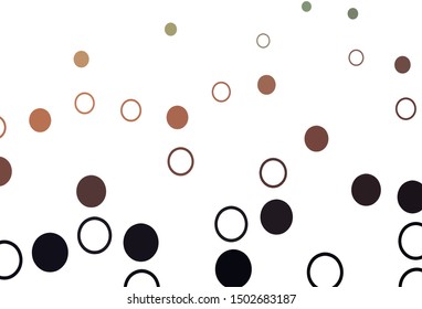 Light Green, Red vector pattern with spheres. Abstract illustration with colored bubbles in nature style. Design for business adverts.