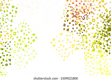 Light Green, Red vector pattern with random forms. Illustration with colorful gradient shapes in abstract style. Background for a cell phone.