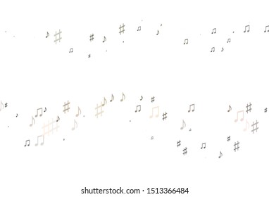 Light Green, Red vector pattern with music elements. Isolated colorful music keys on abstract background. Pattern for school ad, booklets.