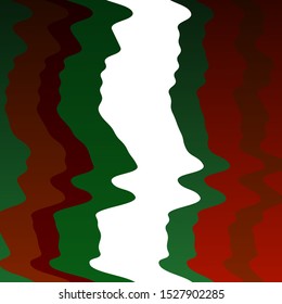 Light Green, Red vector pattern with wry lines. Colorful illustration, which consists of curves. Pattern for booklets, leaflets.