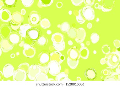 Light Green, Red vector pattern with spheres. Abstract illustration with colored bubbles in nature style. Pattern for beautiful websites.