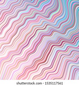 Light Green, Red vector pattern with bent lines. Colorful abstract illustration with gradient lines. A completely new design for your business.