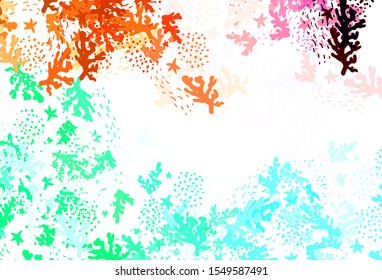 Light Green, Red vector pattern with random forms. Decorative design in abstract style with random forms. Elegant design for wallpapers.