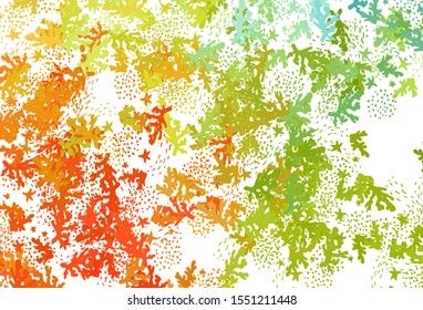 Light Green, Red vector pattern with random forms. Modern abstract illustration with colorful random forms. Modern design for your business card.