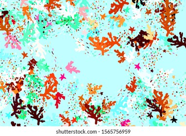 Light Green, Red vector pattern with random forms. Decorative design in abstract style with random forms. Elegant design for wallpapers.