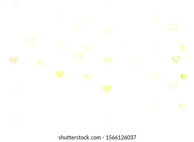 Light Green, Red vector pattern with colorful hearts. Glitter abstract illustration with colorful hearts in romantic style. Pattern for valentine's ad, booklets.