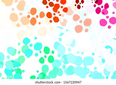 Light Green, Red vector pattern with spheres. Beautiful colored illustration with blurred circles in nature style. Pattern for textures of wallpapers.