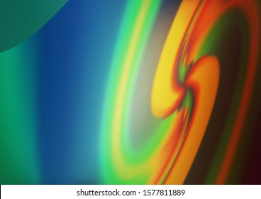 Light Green, Red vector pattern with lines, ovals. Creative illustration in halftone marble style with gradient. The elegant pattern for brand book.