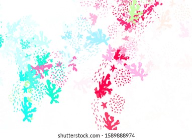 Light Green, Red vector pattern with random forms. Decorative design in abstract style with random forms. Background for a cell phone.