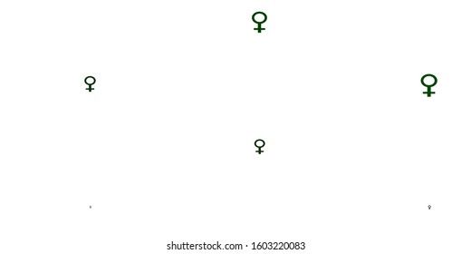 Light Green, Red vector pattern with feminism elements. Colorful feminism symbols with a gradient in modern style. Smart design for your apps.