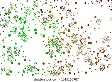 Light Green, Red vector pattern with random forms. Decorative design in abstract style with random forms. Background for a cell phone.