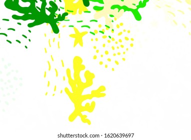 Light Green, Red vector pattern with random forms. Illustration with colorful gradient shapes in abstract style. Background for a cell phone.