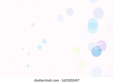 Light Green, Red vector pattern with spheres. Beautiful colored illustration with blurred circles in nature style. Design for poster, banner of websites.