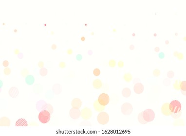 Light Green, Red vector pattern with spheres. Abstract illustration with colored bubbles in nature style. Design for poster, banner of websites.