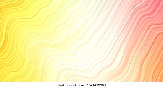 Light Green, Red vector pattern with wry lines. Abstract illustration with gradient bows. Pattern for websites, landing pages.