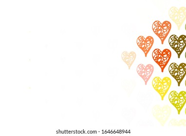 Light Green, Red vector pattern with colorful hearts. Smart illustration with gradient hearts in valentine style. Pattern for marriage gifts, congratulations.