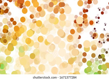 Light Green, Red vector pattern with spheres. Beautiful colored illustration with blurred circles in nature style. Pattern for textures of wallpapers.