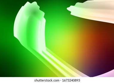 Light Green, Red vector pattern with bent lines. Brand new colorful illustration in simple style. Template for cell phone screens.