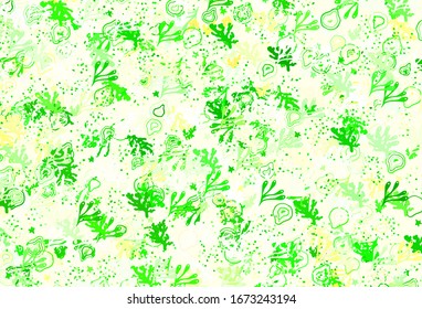 Light Green, Red vector pattern with random forms. Colorful chaotic forms with gradient in modern style. Simple design for your web site.
