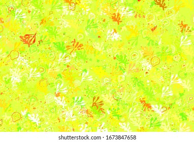 Light Green, Red vector pattern with random forms. Simple colorful illustration with abstract gradient shapes. Elegant design for wallpapers.