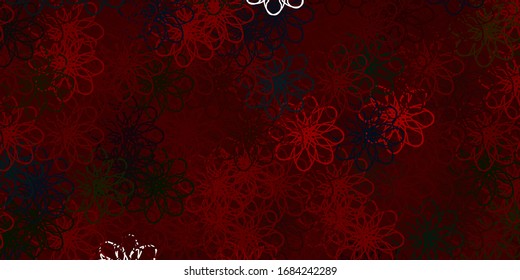 Light Green, Red vector pattern with lines. Colorful illustration in circular style with lines. Pattern for booklets, leaflets.