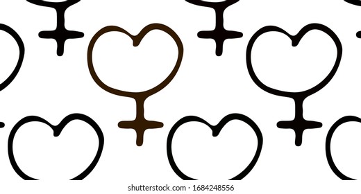 Light Green, Red vector pattern with feminism elements. Illustration with signs of women's strength and power. Elegant design for wallpapers.