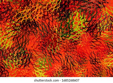 Light Green, Red vector pattern with wry lines. Geometric illustration in abstract style with gradient.  A completely new design for your business.