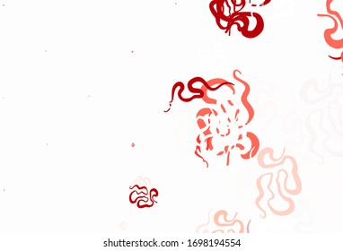 Light Green, Red vector pattern with random forms. Colorful chaotic forms with gradient in modern style. Simple design for your web site.