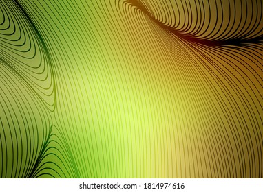 Light Green, Red vector pattern with curved lines. A completely new colorful illustration in simple style. Business design for posters, banners.
