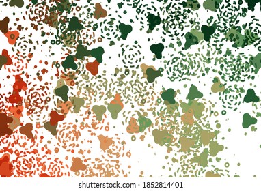 Light Green, Red vector pattern with random forms. Decorative design in abstract style with random forms. Simple design for your web site.