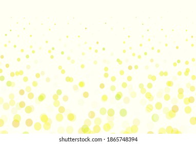 Light Green, Red vector pattern with spheres. Beautiful colored illustration with blurred circles in nature style. New template for your brand book.