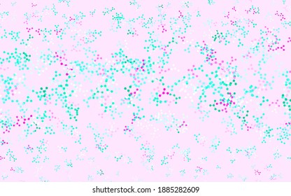 Light Green, Red vector pattern with artificial intelligence network. Colorful design in simple style with AI links. Pattern for science, futuristic designs.