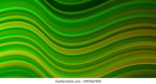 Light Green, Red vector pattern with curved lines. Colorful abstract illustration with gradient curves. Pattern for websites, landing pages.