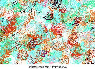 Light Green, Red vector pattern with random forms. Simple colorful illustration with abstract gradient shapes. Modern design for your business card.