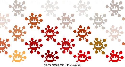 Light green, red vector pattern with coronavirus elements. Colorful abstract illustration with gradient medical shapes. Wallpaper for health protection.