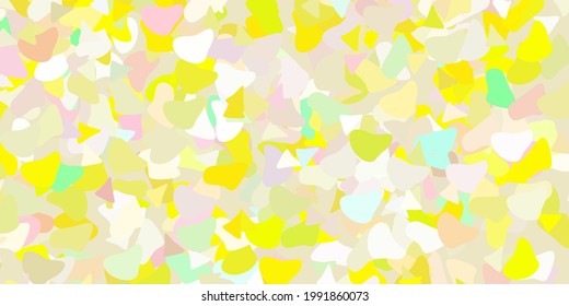 Light green, red vector pattern with abstract shapes. Colorful abstract forms with gradient in simple style. Modern design for your ads.