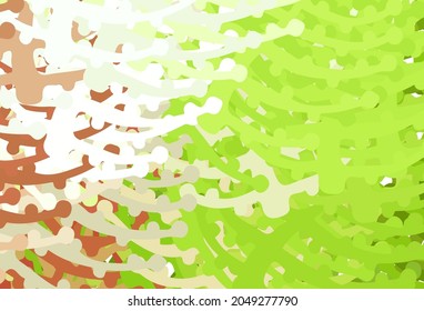 Light Green, Red vector pattern with random forms. Colorful chaotic forms with gradient in modern style. Simple design for your web site.