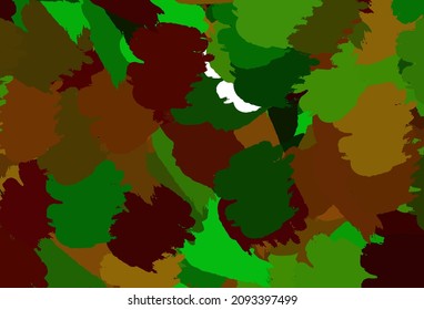 Light Green, Red vector pattern with random forms. Decorative design in abstract style with random forms. Best smart design for your business.