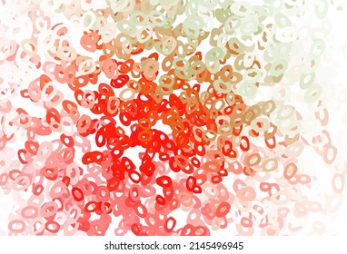 Light Green, Red vector pattern with spheres. Abstract illustration with colored bubbles in nature style. Pattern for ads, leaflets.