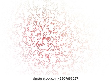 Light Green, Red vector pattern with spheres. Blurred decorative design in abstract style with bubbles. Pattern for ads, leaflets.