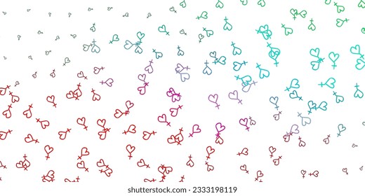 Light Green, Red vector pattern with feminism elements. Colorful feminism symbols with a gradient in modern style. Simple design for your web site.