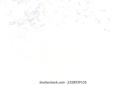 Light Green, Red vector pattern with artificial intelligence network. Shining illustration with AI shapes on abstract template. Pattern for  poster, banner of technology.