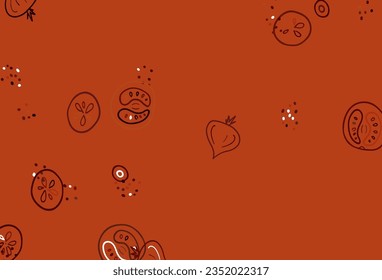 Light Green, Red vector pattern with fresh ingredients. Beautiful colorful illustration with food in doodle style. Pattern for menu of cafes, bars, restaurants.