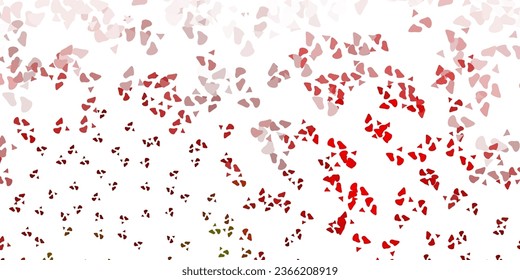 Light green, red vector pattern with abstract shapes. Simple design in abstract style with gradient forms. Background for cell phones.